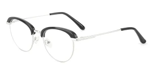 Prescription Glasses Harper Black Silver